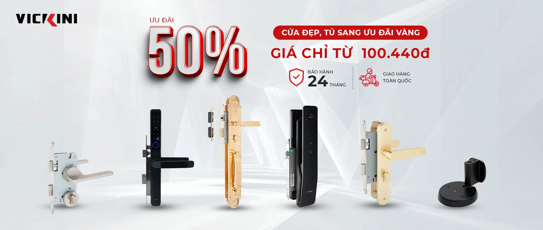 Khóa cửa và phụ kiện cửa VICKINI chính hãng